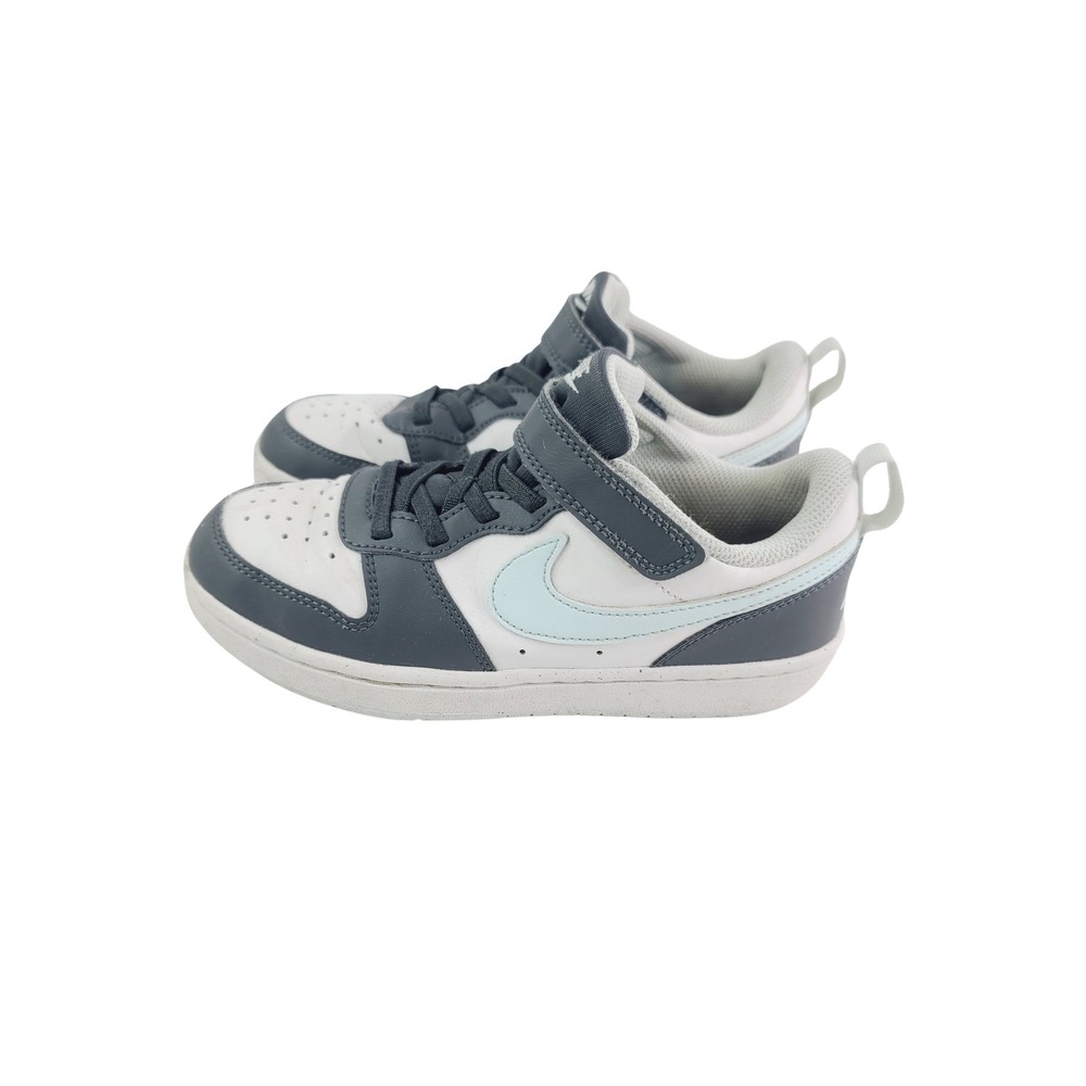 Nike,‎ Leather, Mesh Casual Sneakers, Youth, Size 1.5Y, Blue/White